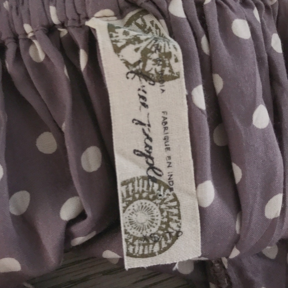 Free People • Brown & Cream Polka Dot Skort Shorts - Picture 4 of 8